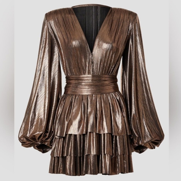 BRONX & BANCO Bellerose Metallic Mini Dress - Picture 5 of 15